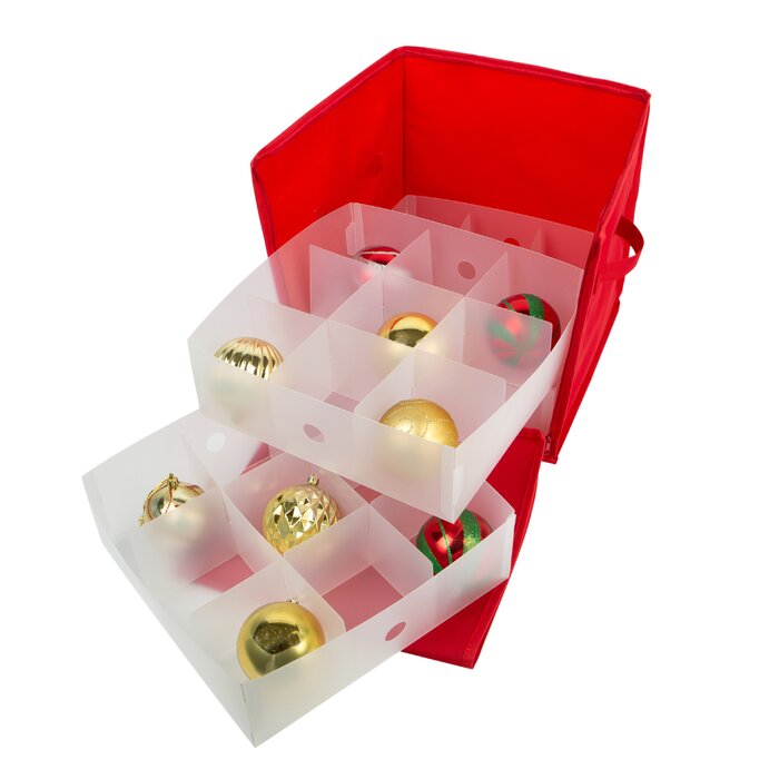 Rebrilliant 27 Count Stackable Christmas Ornament Storage & Reviews